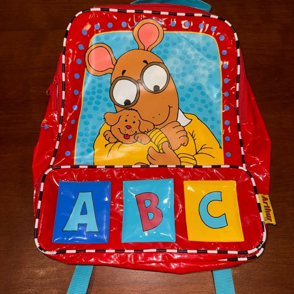 Vintage Arthur ABC Backpack | 90s PBS Kids Book Bag - Picture 1 of 7
